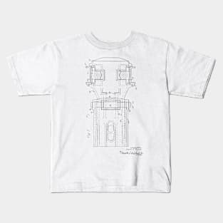 Dampened Lateral Motion Freight Car Truck Bolster Vintage Patent Hand Drawing Kids T-Shirt